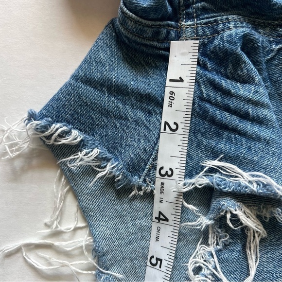 Gap denim button fly high rise cheeky shorts size 0/25 - Picture 9 of 13
